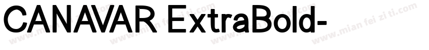 CANAVAR ExtraBold字体转换